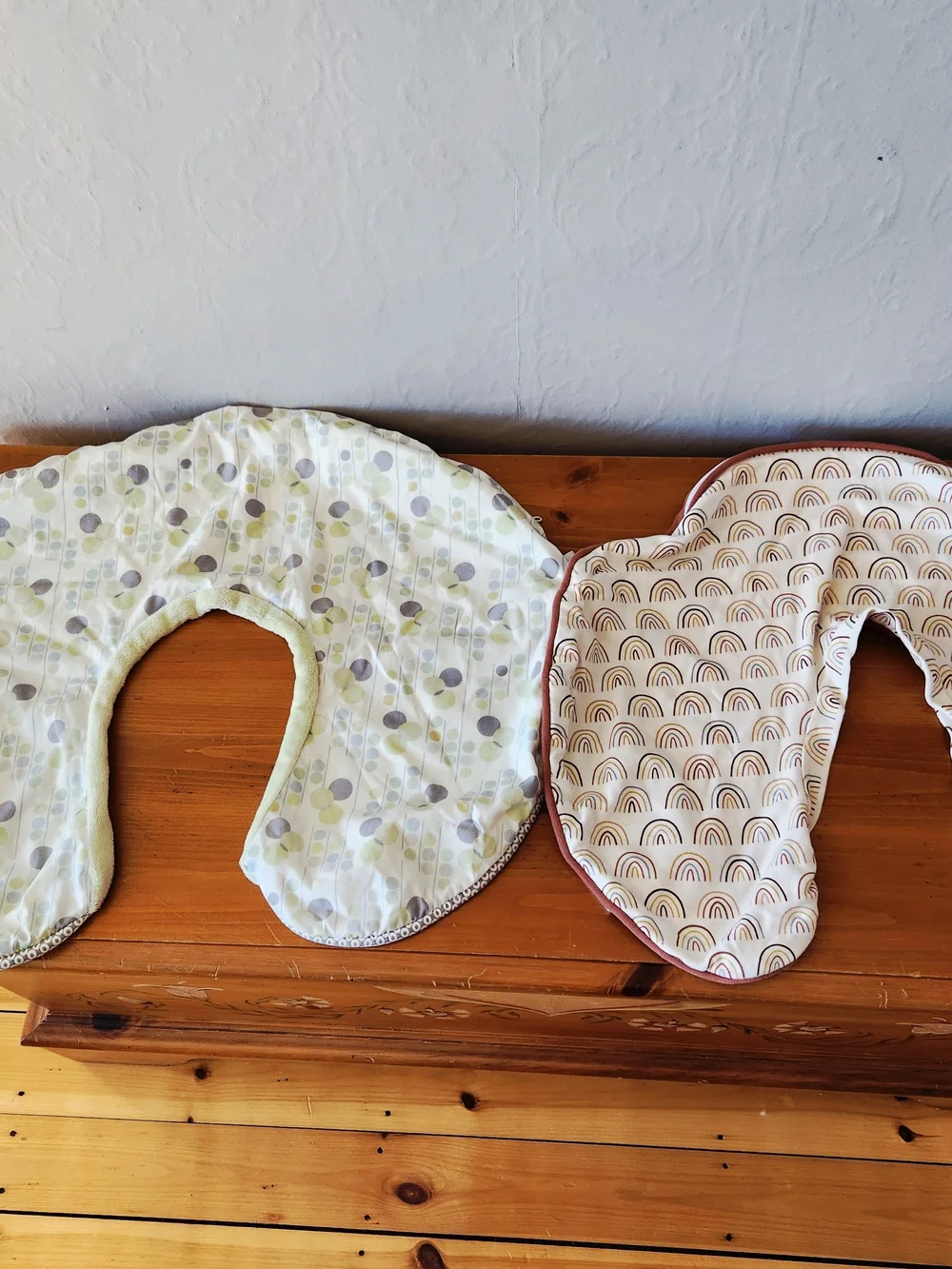 Boppy Nursing Pillow Covers - Green Polka Dot & Brown Rainbow Set